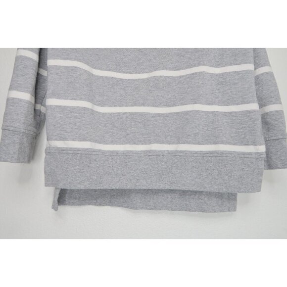 Goodthreads Sweater Heather Gray Open Stripe Long Sleeve Crew Neck Women's XS - Picture 3 of 10